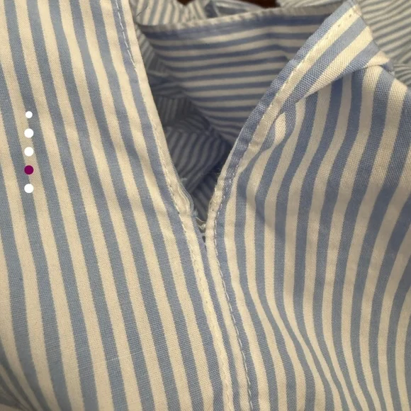 Rag & Bone Blue Cut-Out Long Sleeve Blouse - Picture 10 of 10